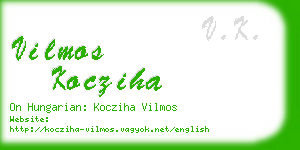 vilmos kocziha business card